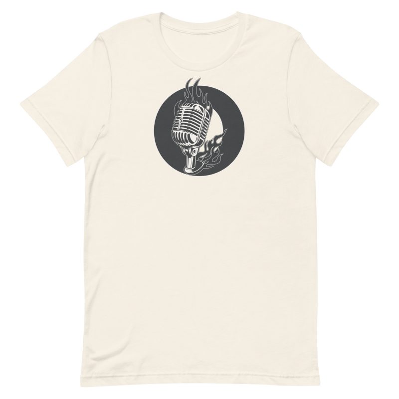 OZZz Monochrome Flame Mic Tee – White